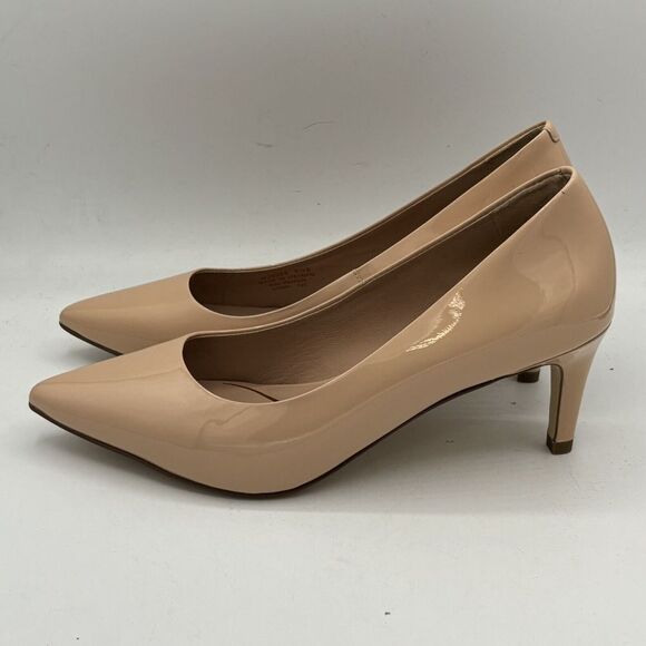 Cole Haan Vandam Pointed Toe High Heel Pumps 65 mm Brush Patent Leather Size 6.5